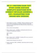 NR 511 MIDTERM EXAM TEST  STUDY GUIDE 2025&sol;2026  COMPLETE QUESTIONS WITH  CORRECT DETAILED ANSWERS &vert;&vert;  100&percnt; GUARANTEED PASS  <BRAND NEW VERSION> 
