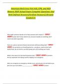 American Red Cross First Aid&comma; CPR&comma; and AED  Newest 2025 Actual Exam Complete Questions And  Well Defined Answers&lpar;Verified Answers&rpar;&vert;Already  Graded A&plus;
