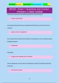 BA323 - Exam 1 Questions and Correct Answers &vert; Latest Update