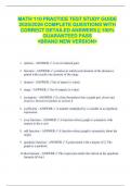 MATH 110 PRACTICE TEST STUDY GUIDE  2025&sol;2026 COMPLETE QUESTIONS WITH  CORRECT DETAILED ANSWERS &vert;&vert; 100&percnt;  GUARANTEED PASS  <BRAND NEW VERSION> 