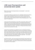 LSW exam Prep &lpar;questions well answered&rpar; latest update