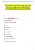 NIHSS Group C - Patients 1-6 Newest 2025 Actual  Exam Complete Questions And Well Defined  Answers&lpar;Verified Answers&rpar;&vert;Already Graded A&plus; 