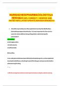NUR0242 HESI PHARMACOLOGY Exit HESI Q& A 100&percnt; CORRECT &vert; VERIFIED AND RATED 100&percnt; LATEST UPDATE 2024&sol;2025 GRADED A&plus;