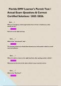 Florida DMV Learner's Permit Test &sol; Actual Exam Questions & Correct Certified Solutions &sol; 2025 &sol;2026&period;     