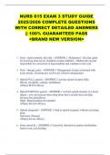 NURS 615 EXAM 3 STUDY GUIDE  2025&sol;2026 COMPLETE QUESTIONS  WITH CORRECT DETAILED ANSWERS  &vert;&vert; 100&percnt; GUARANTEED PASS  <BRAND NEW VERSION> 