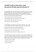 LICSW Practice Questions well answered already passed graded A&plus;