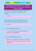 Chamberlain NR 325 Exam 2&comma; NR 325 Exam &num;2 Questions and Correct Answers &vert; Latest Update