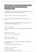 Praxis 5081 - US History Revision Exam Questions With Guaranteed Pass Solutions 2025&period;