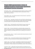 Praxis 5081-government&comma; civics&comma; & Political Science Final Exam Questions All Solved Correct Answers&period;