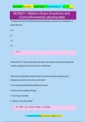 NUR401 - Midterm Exam Questions and Correct Answers &vert; Latest Update
