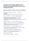 Lifespan Psychology &lpar;3400&rpar;-Exam 1 &lbrack;Part One&rsqb;