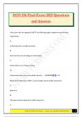 ECO 336 Final Exam 2025 Questions and Answers