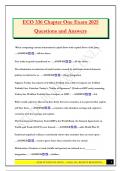 ECO 336 Chapter One Exam 2025 Questions and Answers