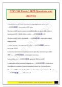 ECO 336 Exam 1 2025 Questions and Answers
