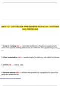 AAERT CET CERTIFICATION EXAM ANSWERS WITH ACTUAL QUESTIONS 100&percnt; VERIFIED 2025