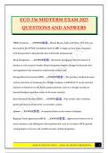 ECO 336 MIDTERM EXAM 2025 QUESTIONS AND ANSWERS