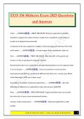 ECO 336 Midterm Exam 2025 Questions and Answers