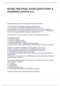 BADM 7050 FINAL EXAM QUESTIONS & ANSWERS &lpar;RATED A&plus;&rpar;