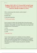 Prophecy PACU RN A V1 Newest 2025 Actual Exam&vert;  Complete Questions and Correct Answers &lpar;Verified  Answers&rpar; Already Graded A&plus;&vert;&vert; New&excl;&excl; 