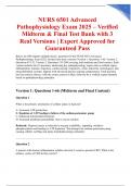 NURS 6501 Advanced Pathophysiology Bundle Actual Exam 2026&sol;2027 &ndash; Detailed Rationales &ndash; 100&percnt; Verified &vert; Pass Guaranteed &ndash; A&plus; Graded