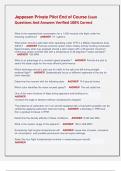 Jeppesen Private Pilot End of Course Exam  Questions And Answers Verified 100&percnt; Correct 
