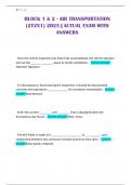 BLOCK 1 & 2 - AIR TRANSPORTATION &lpar;2T2X1&rpar; 2025 &vert; ACTUAL EXAM WITH ANSWERS