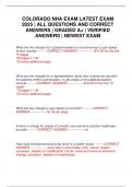 COLORADO NHA EXAM LATEST EXAM 2025 &vert; ALL QUESTIONS AND CORRECT ANSWERS &vert; GRADED A&plus; &vert; VERIFIED ANSWERS &vert; NEWEST EXAM