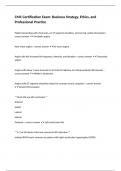 CMC Certification Exam&colon; Business Strategy&comma; Ethics&comma; and Professional Practice