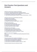 Pert Practice Test Questions and Answers