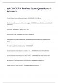 AACN CCRN Review Exam Questions & Answers