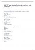 PERT Test Maths Review Questions and Answers