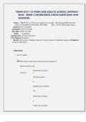 NRNP-6531-14-PRIM CARE ADULTS ACROSS LIFESPAN  QUIZ - WEEK 5 KNOWLEDGE CHECK QUESTIONS AND  ANSWERS