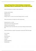 Nursing 105 Final Week 8- Patient&sol;Workplace Communication&colon; Nurse&sol;Patient Effective Communication &vert;&vert; All Accurately Answered&period;