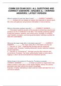 COMM 226 EXAM 2025 &vert; ALL QUESTIONS AND CORRECT ANSWERS &vert; GRADED A&plus; &vert; VERIFIED ANSWERS &vert; LATEST VERSION