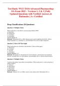 Test Bank&colon; WGU D116 Advanced Pharmacology OA Exam 2025 &ndash; Versions 1&comma; 2 & 3 &vert; Fully Updated Questions with Verified Answers & Rationales &vert; A&plus; Certified