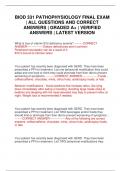 BIOD 331 PATHOPHYSIOLOGY FINAL EXAM &vert; ALL QUESTIONS AND CORRECT ANSWERS &vert; GRADED A&plus; &vert; VERIFIED ANSWERS &vert; LATEST VERSION