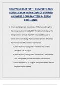 AHA PALS EXAM NEWEST 2025 ACTUAL EXAM TEST BANK 230 QUESTIONS AND CORRECT DETAILED ANSWERS WITH RATIONALES &lpar;VERIFIED ANSWERS&rpar; ALREADY GRADED A&plus; NEWEST VERSION