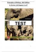 Test Bank For Principles of Biology&comma; 4th Edition by Brooker & Widmaier&comma;