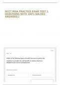NCCT MOA PRACTICE EXAM TEST 1 QUESTIONS WITH 100&percnt; SOLVED ANSWERS&excl;&excl;