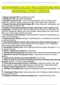 ATI PHARMACOLOGY RN QUESTIONS AND ANSWERS LATEST UPDATE&period;