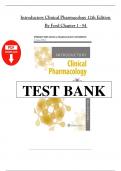 TEST BANK For Introductory Clinical Pharmacology&comma; 12th Edition By Susan Ford&comma; Verified Chapters 1 - 54&comma; Complete Newest Version