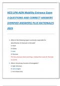 HESI LPN-ADN Mobility Entrance Exam  3 QUESTIONS AND CORRECT ANSWERS  &lpar;VERIFIED ANSWERS&rpar; PLUS RATIONALES  2025