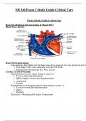 NR 340 Exam 2 Study Guide 2026 | Critical Care Nursing | Verified Questions & Rationales | Graded A+