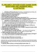 FL SECURITY OFFICER STUDY GUIDE EXAM QUESTIONS AND ANSWERS WELL ILLUSTRATED&period;