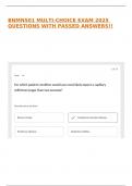 BNMN501 MULTI-CHOICE EXAM 2025 QUESTIONS WITH PASSED ANSWERS&excl;&excl;