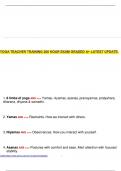 YOGA TEACHER TRAINING 200 HOUR EXAM GRADED A&plus; LATEST UPDATE&period;