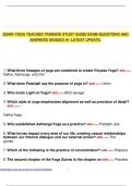 200HR YOGA TEACHER TRAINING STUDY GUIDE EXAM QUESTIONS AND ANSWERS GRADED A&plus; LATEST UPDATE&period;