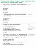 Pedorthic Certificate Program &ndash; Final Exam Study Guide with Verified Questions and Answers