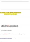 200 HR YOGA TEACHER TRAINING EXAM QUESTIONS AND ANSWERS GRADED A&plus; 2025