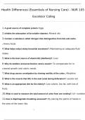 Health Differences &lpar;Essentials of Nursing Care&rpar; - NUR 105 - Excelsior Colleg